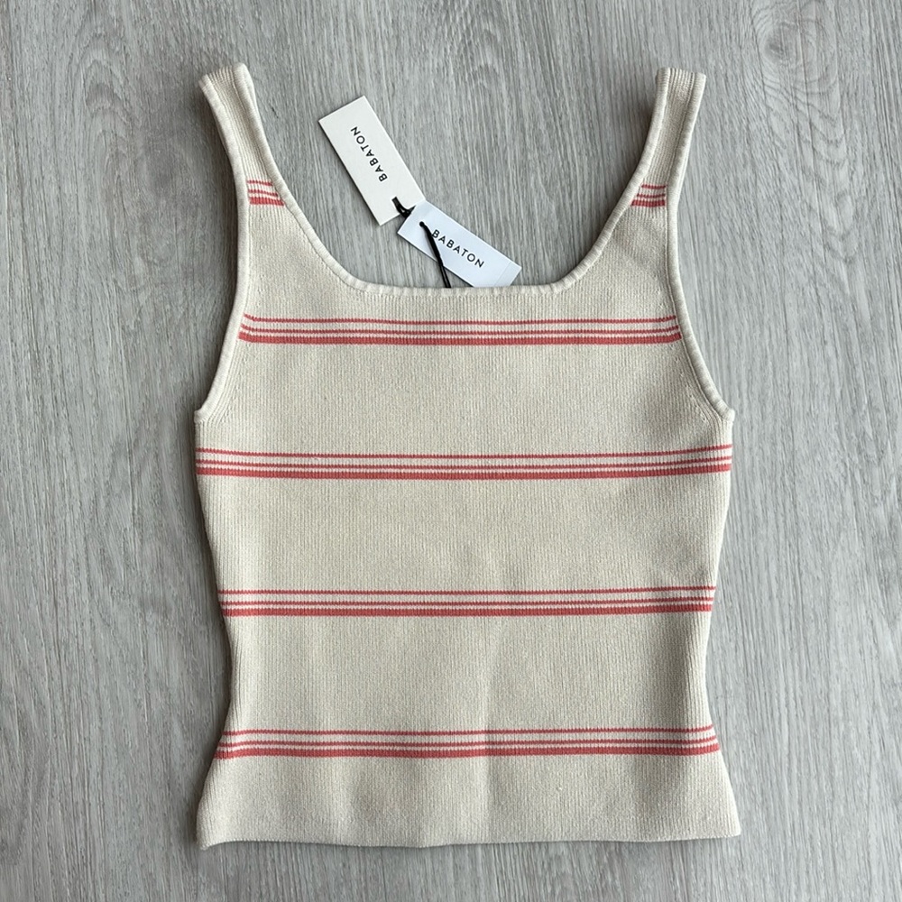 NWT! Babaton/ Aritzia sculpt knit square neck tank top